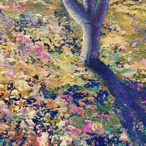 Időn túli táj - Eredeti, texturált, absztrakt tájkép, olajfestmény - művészet - festmény - olajfestmény - Meska.hu