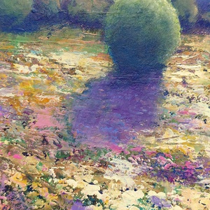 Időn túli táj - Eredeti, texturált, absztrakt tájkép, olajfestmény - művészet - festmény - olajfestmény - Meska.hu