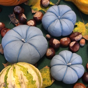 Textil dísztök világoskék színben több méretben  - Meska.hu