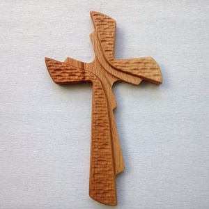 Modern fali kereszt, fából készült feszület 18.5 cm - otthon & életmód - vallás - kereszt - Meska.hu
