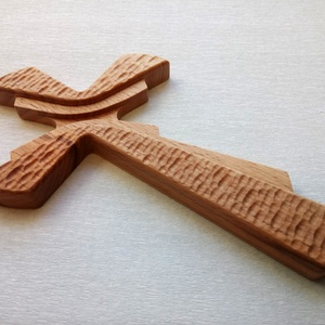 Modern fali kereszt, fából készült feszület 18.5 cm - otthon & életmód - vallás - kereszt - Meska.hu