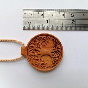 Életfa (tree of life) zsinórnyaklánc cseresznyefa medállal - ékszer - nyaklánc - medálos nyaklánc - Meska.hu