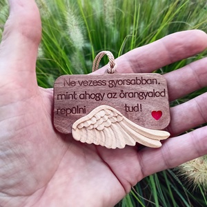 Ne vezess gyorsabban - Autós függő - otthon & életmód - autó - visszapillantó dísz - Meska.hu