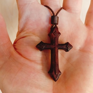 Kereszt - feszület medálos zsinórnyaklánc - otthon & életmód - vallás - kereszt - Meska.hu