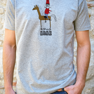 Szürke huszáros póló pasikak - the Hungarian hero - ruha & divat - férfi ruha - póló - Meska.hu