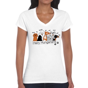 Hairy Hungarians - kutyás minta csinos női pólón, Ruha & Divat, Női ruha, Póló, felső, Fotó, grafika, rajz, illusztráció, MESKA