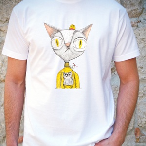 Városi kandúr - macskás férfi/uniszex póló , Ruha & Divat, Férfi ruha, Póló, Fotó, grafika, rajz, illusztráció, MESKA