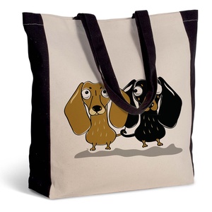 Tacskó páros! - kutyás vászontáska, strandtáska, Táska & Tok, Kézitáska & válltáska, Nagy pakolós táska, Fotó, grafika, rajz, illusztráció, MESKA