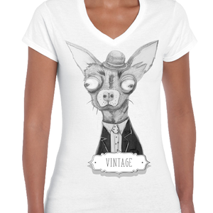 Csivava bácsika  - kutyás női póló, Ruha & Divat, Női ruha, Póló, felső, Fotó, grafika, rajz, illusztráció, MESKA