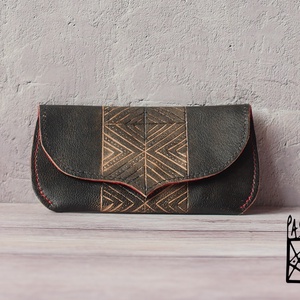 Fekete-piros tárca, zsepitartó, bérlettok - Meska.hu