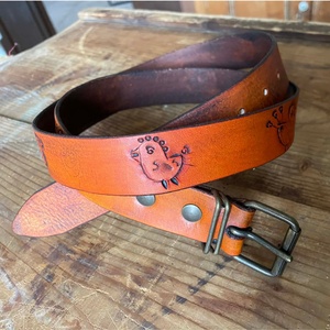 Madaras bőr öv - ruha & divat - öv & övcsat - öv - Meska.hu