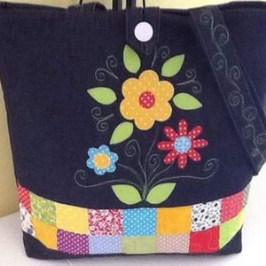 Virágos táska kreatív alkotócsomag, videóval - Meska.hu