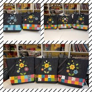 Virágos táska kreatív alkotócsomag, videóval - diy (csináld magad) - egységcsomag - Meska.hu