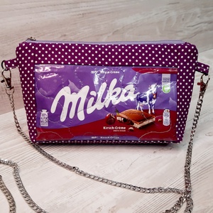 Upcycling táska csokipapírból purple - Meska.hu