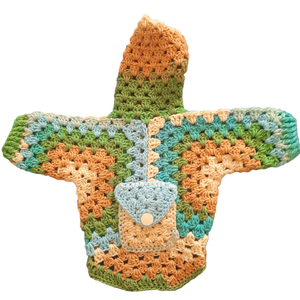 Horgolt kutyaruha őszi színek - otthon & életmód - kisállatoknak - kutyáknak - kutya ruházat - Meska.hu