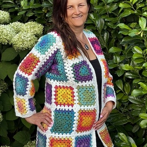 Erka  Kabátmesék:  Szivárványkert - ruha & divat - női ruha - kardigánok - Meska.hu