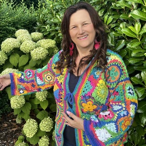 Erka  Kabátmesék:  Színtánc 44/46-os méretre - ruha & divat - női ruha - kardigánok - Meska.hu