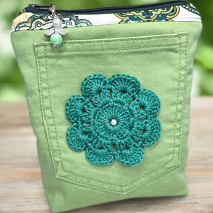 Zsebneszi nadrágzsebekből zöld, Táska & Tok, Neszesszer, Varrás, Horgolás, MESKA