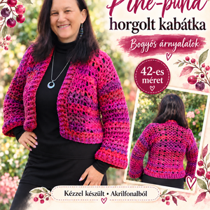 Erka kabátmesék - Bogyóvarázs Kézzel horgolt kabátka 42-es méret - Meska.hu