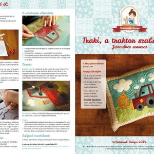 Traki a traktor, szabásminta  (applikáláshoz) - Meska.hu