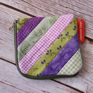 Patchwork pénztárca - lila-zöld - táska & tok - pénztárca & más tok - pénztárca - női pénztárca - Meska.hu