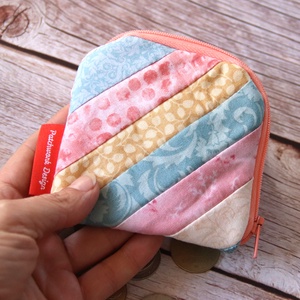 Patchwork pénztárca - kék-rózsaszín - táska & tok - pénztárca & más tok - pénztárca - női pénztárca - Meska.hu