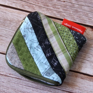 Patchwork pénztárca - tervrajzos - Meska.hu