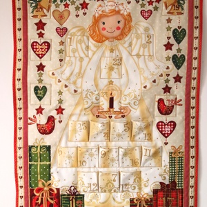 Angyalkás adventi naptár - karácsony - adventi díszek - adventi naptár - Meska.hu