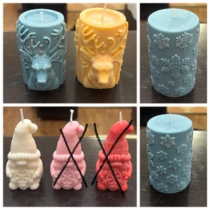 Manó gyertya, szarvasos gyertya, Karácsony, Karácsonyi lakásdekoráció, Karácsonyi illatgyertya, mécses, , MESKA