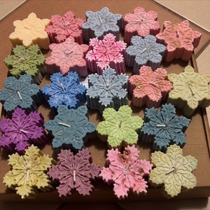 Hópehely gyertyák - otthon & életmód - gyertya, illat, aroma - gyertya - Meska.hu