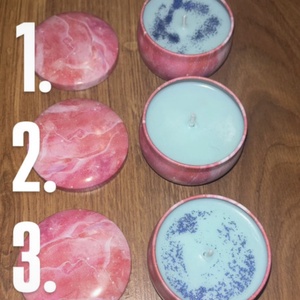 Gyertyák - márvány mintás tégelyben - otthon & életmód - gyertya, illat, aroma - gyertya - Meska.hu