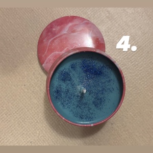 Gyertyák - márvány mintás tégelyben - otthon & életmód - gyertya, illat, aroma - gyertya - Meska.hu