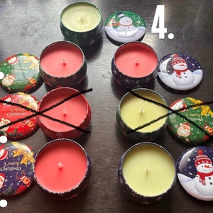 Karácsonyi tégelyes gyertyák, Karácsony, Karácsonyi lakásdekoráció, Karácsonyi illatgyertya, mécses, , MESKA