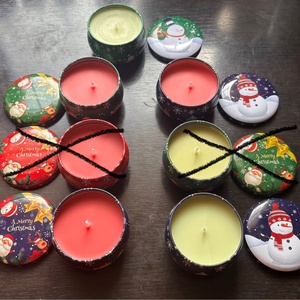 Karácsonyi tégelyes gyertyák - karácsony - karácsonyi lakásdekoráció - karácsonyi illatgyertya, mécses - Meska.hu