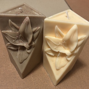 Geometrikus liliom gyertya - kellékek & szerszámok - dekorációs kellékek - dekorációs gyertya - Meska.hu