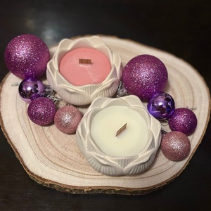 Gyertyák ropogós fa kanóccaL, Otthon & Életmód, Gyertya, illat, aroma, Gyertya, , MESKA