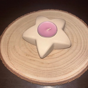 Csillag alakú gipsz mécsestartó  - otthon & életmód - gyertya, illat, aroma - mécses és mécsestartó - Meska.hu