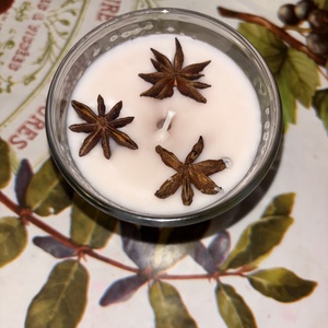 Téli gyertya, Karácsony, Karácsonyi lakásdekoráció, Karácsonyi illatgyertya, mécses, , MESKA