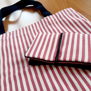 Csíkos szett - Totebag és dohánytasak  - Meska.hu