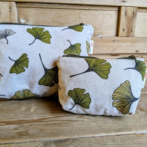 2 db-os neszesszer szett/ gingko mintás - táska & tok - neszesszer - Meska.hu