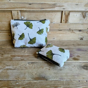 2 db-os neszesszer szett/ gingko mintás - táska & tok - neszesszer - Meska.hu