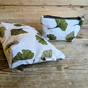 2 db-os neszesszer szett/ gingko mintás - táska & tok - neszesszer - Meska.hu