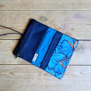 Dohánytasak -  kék pillangós - táska & tok - pénztárca & más tok - dohánytasak & szütyő - Meska.hu