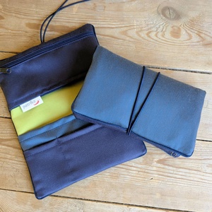 Dohánytasak - kék, világoszölddel kombinálva, Táska & Tok, Pénztárca & Más tok, Dohánytasak & Szütyő, Varrás, MESKA