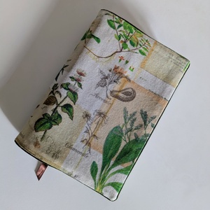 Könyvkabát - Gyógynövényes/vintage - otthon & életmód - papír, írószer - könyv- és füzetborító - Meska.hu