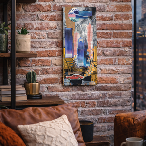 Urbán illúzió - Falikép, kollázs 25x58 cm - otthon & életmód - dekoráció - kép & falikép - vászonkép - Meska.hu