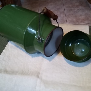 Zománcos / zománcozott gyönyörű színű tejeskanna - otthon & életmód - konyhafelszerelés, tálalás - konyhai tárolás - tea & kávé tárolás - Meska.hu