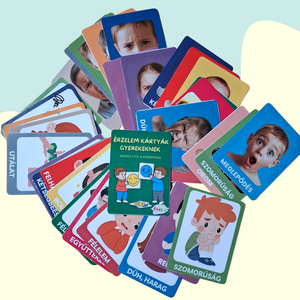 Érzelem kártyák gyerekeknek-  Fejlesztő kártyajáték az érzelmi intelligencia növelésére - játék & sport - készségfejlesztő és logikai játék - oktató játékok - Meska.hu
