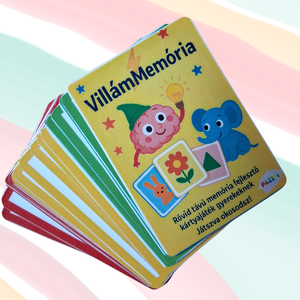 Villámmemória   Figyelmet és emlékezetet fejlesztő kártyajáték ovisoknak, Játék & Sport, Készségfejlesztő és Logikai játék, Memória játékok, Fotó, grafika, rajz, illusztráció, MESKA