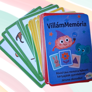 Villámmemória - Figyelmet és emlékezetet fejlesztő kártyajáték ovisoknak, Játék & Sport, Készségfejlesztő és Logikai játék, Memória játékok, Fotó, grafika, rajz, illusztráció, MESKA